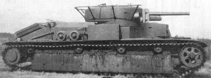 Т-28 с пушкой Ф-32 во время полигонных тестов (1939-1940)